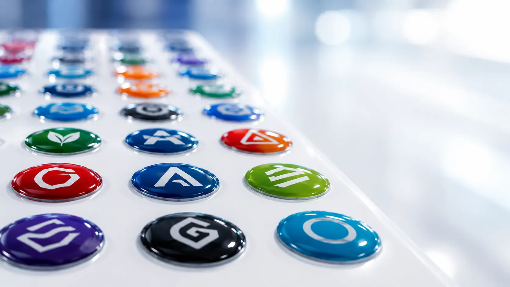 Epoxy doming resin dispensing production for raised labels, 3D stickers and glossy dimensional surfaces