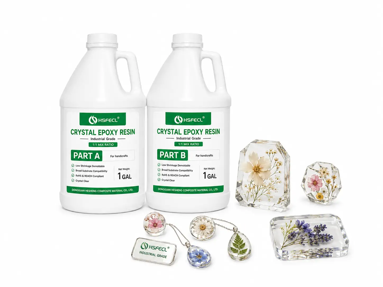 Crystal clear craft epoxy resin product packaging for jewelry, flower specimens and small decorative molds